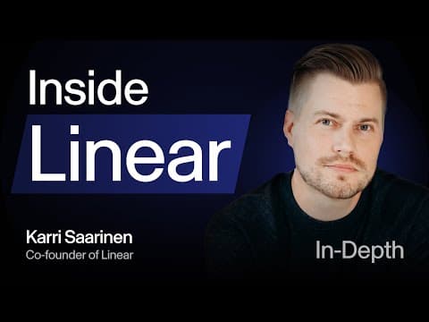 Inside Linear: Why craft and focus still win in product building | Karri Saarinen (Co-founder & CEO)